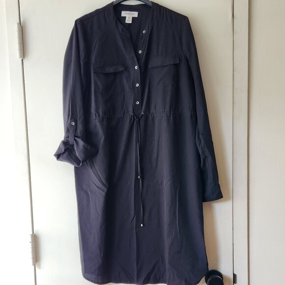 Motherhood Maternity Dresses & Skirts - Motherhood Maternity Black Long Dress Pockets Tie Waist sz L